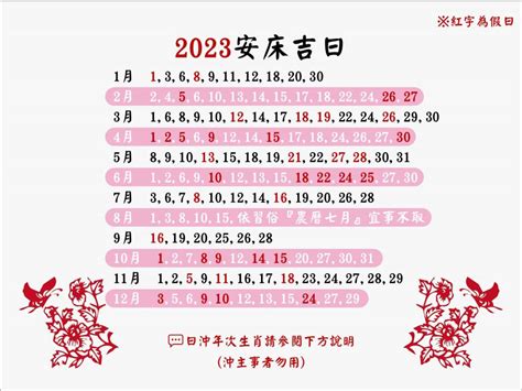 安床 吉日 2023|2023年安床吉日,2023年中國日曆/農曆